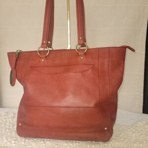 Born Red Leather Shoulder Bag